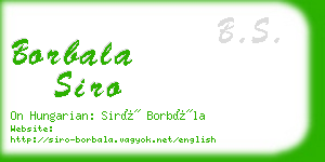 borbala siro business card